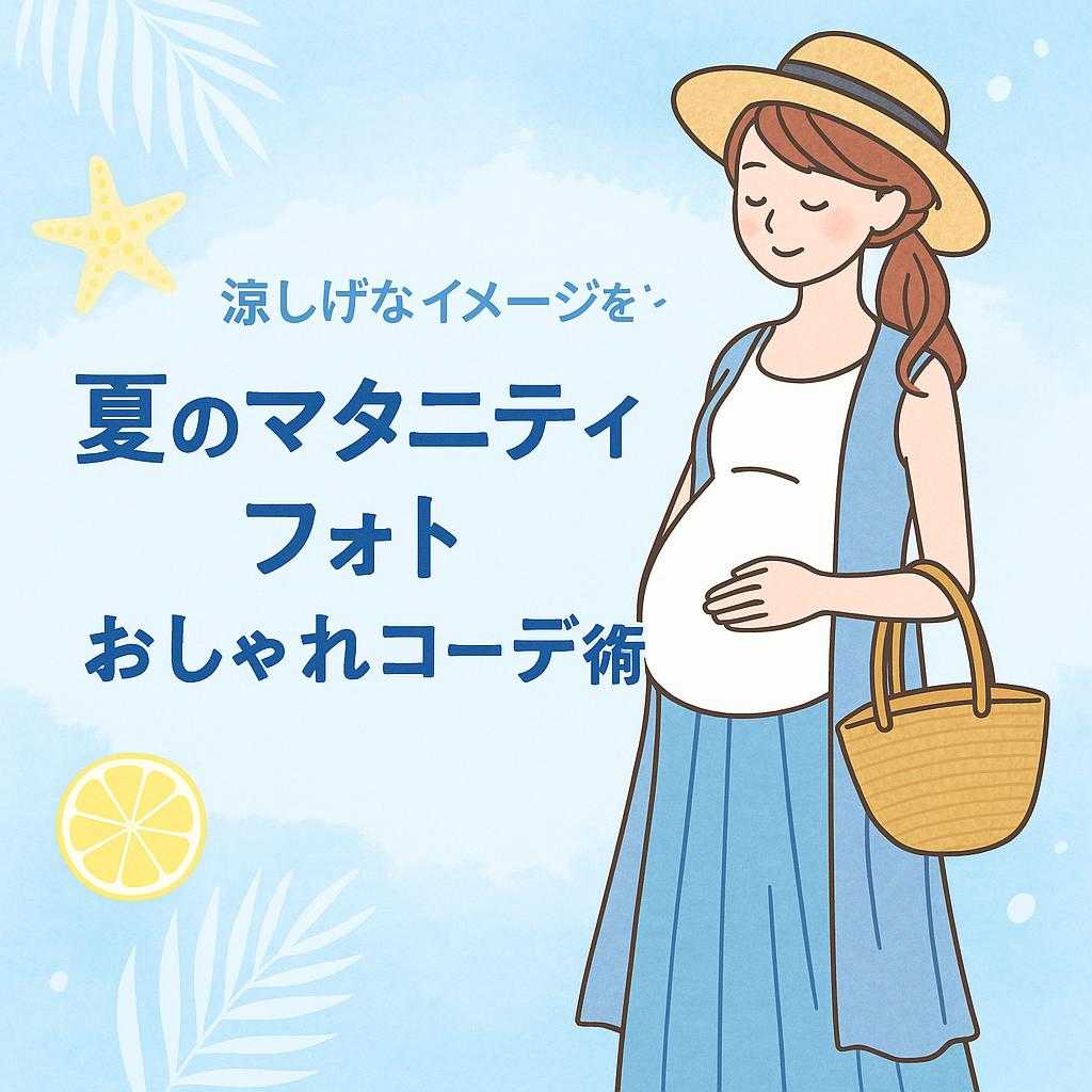 涼しげなイメージを演出：夏のマタニティフォトおしゃれコーデ術