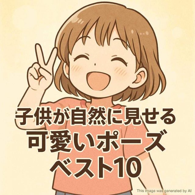 子供が自然に見せる可愛いポーズベスト10