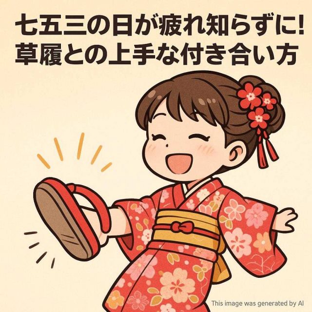 七五三の日が疲れ知らずに！草履との上手な付き合い方