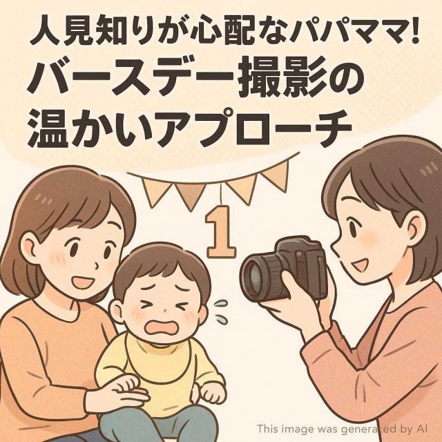 人見知りが心配なパパママへ！バースデー撮影の温かいアプローチ