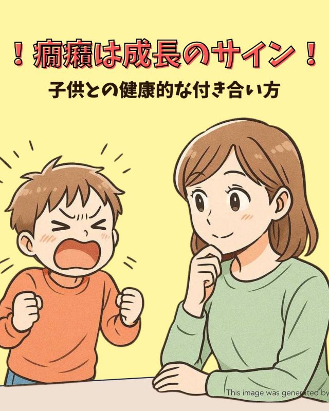 癇癪は成長のサイン！子供との健康的な付き合い方