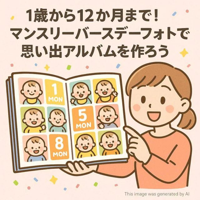 1歳から12か月まで！マンスリーバースデーフォトで思い出アルバムを作ろう