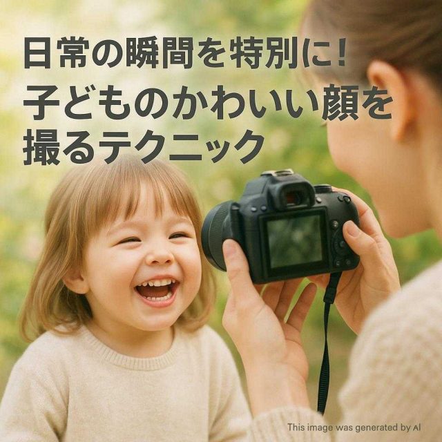 日常の瞬間を特別に！子どものかわいい顔を撮るテクニック