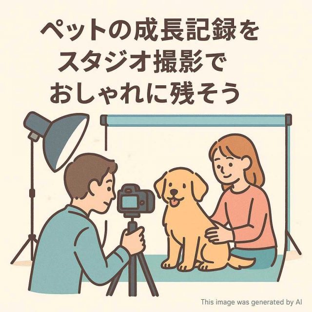 ペットの成長記録をスタジオ撮影でおしゃれに残そう