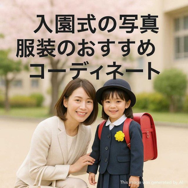 入園式の写真、服装のおすすめコーディネート