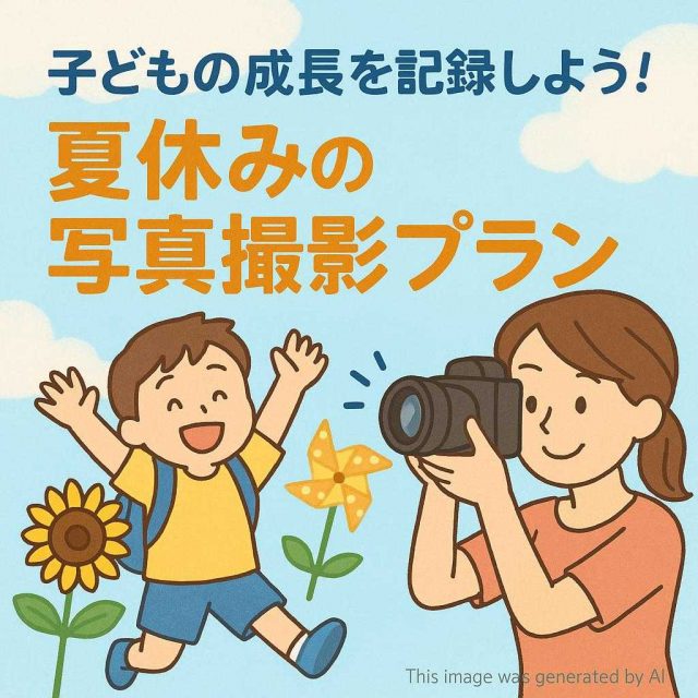 子どもの成長を記録しよう！夏休みの写真撮影プラン