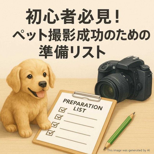 初心者必見！ペット撮影成功のための準備リスト