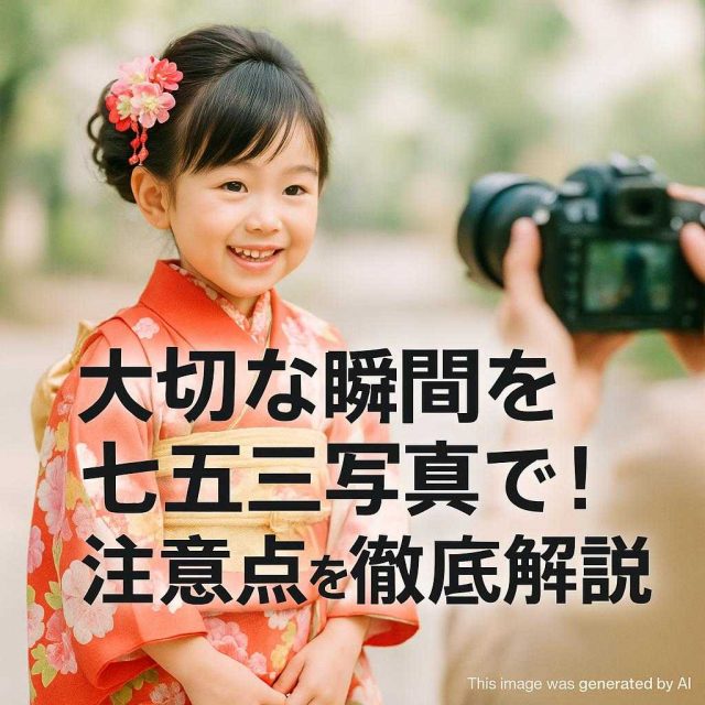 大切な瞬間を七五三写真で！注意点を徹底解説
