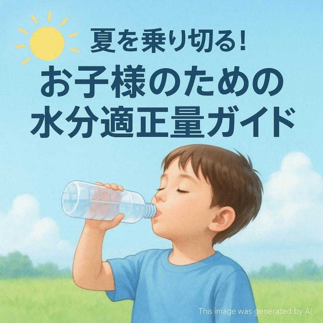夏を乗り切る！お子様のための水分適正量ガイド