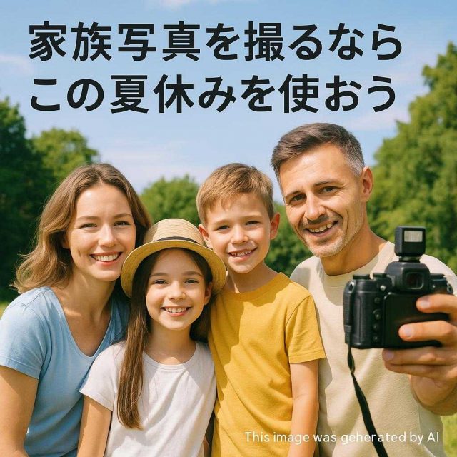 家族写真を撮るならこの夏休みを使おう