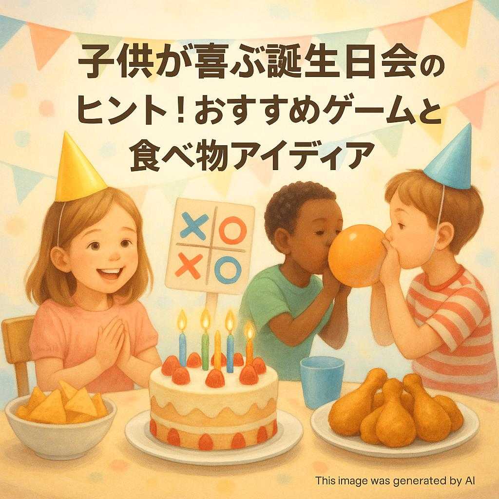 子供が喜ぶ誕生日会のヒント！おすすめゲームと食べ物アイディア