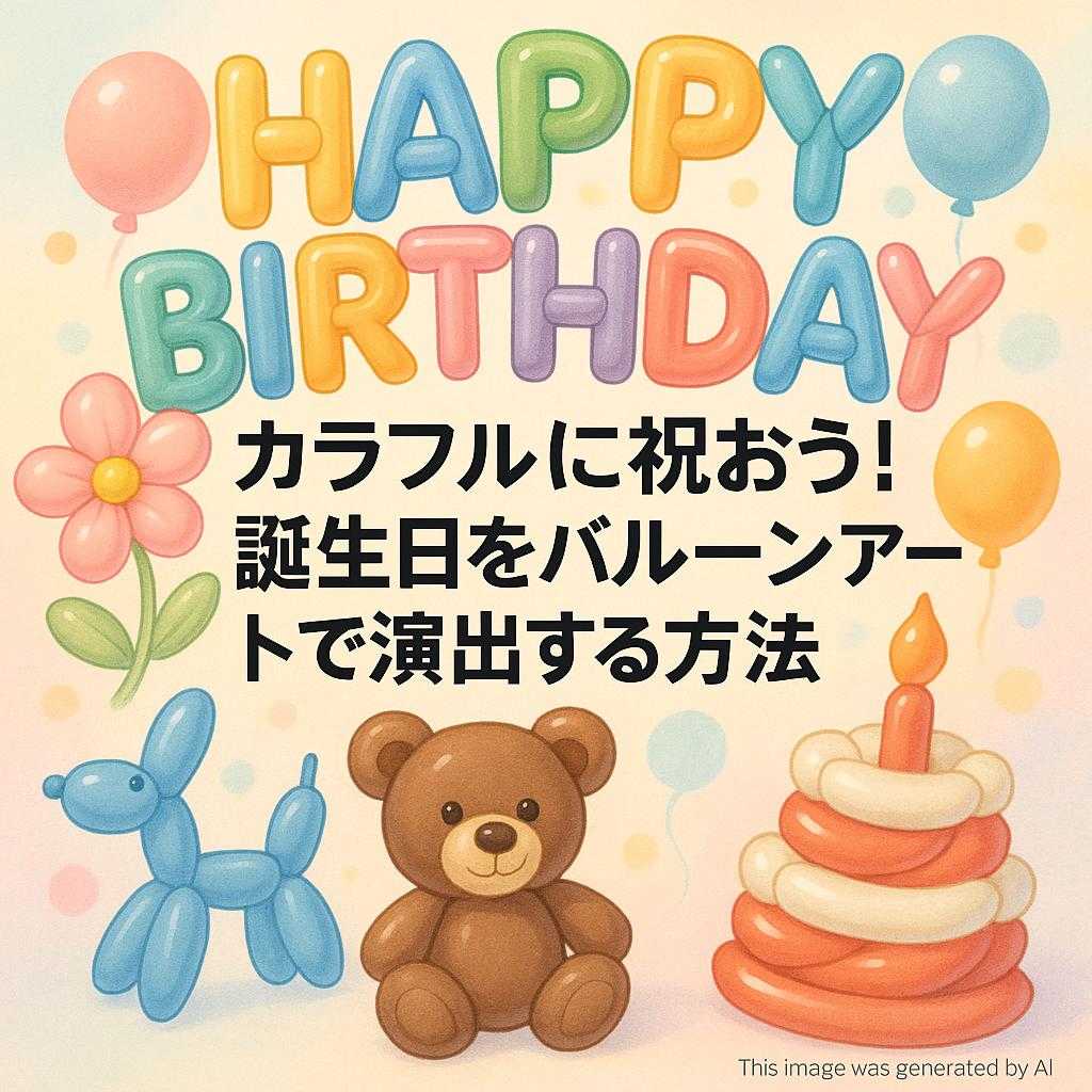 カラフルに祝おう！誕生日をバルーンアートで演出する方法
