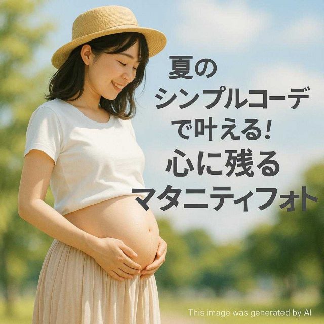 夏のシンプルコーデで叶える！心に残るマタニティフォト