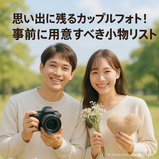 思い出に残るカップルフォト！事前に用意すべき小物リスト