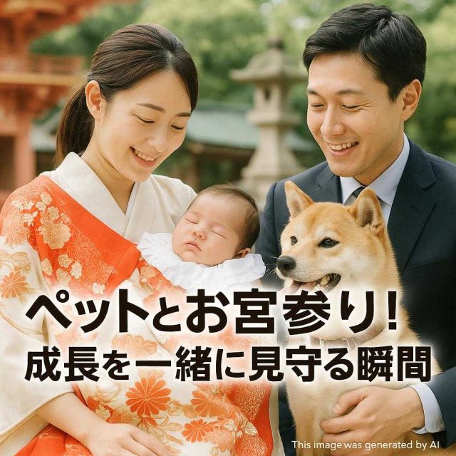 ペットとお宮参り！成長を一緒に見守る瞬間