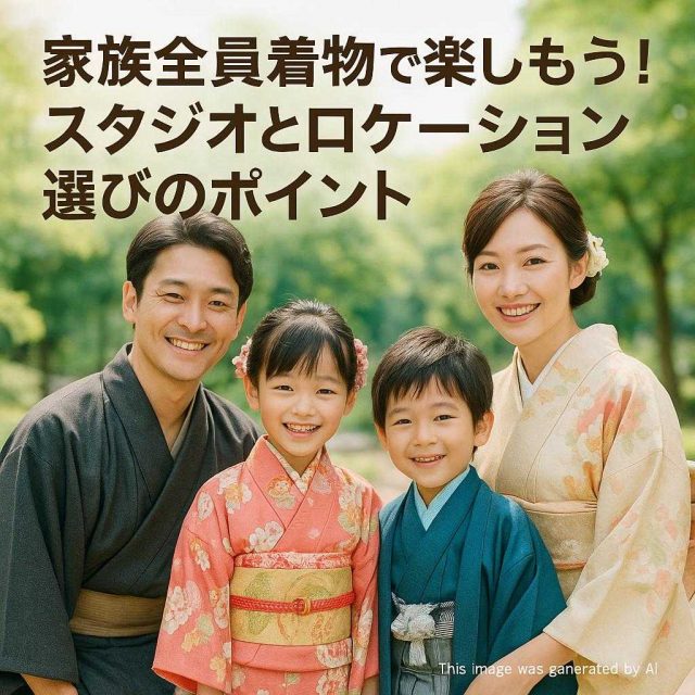 家族全員着物で楽しもう！スタジオとロケーション選びのポイント