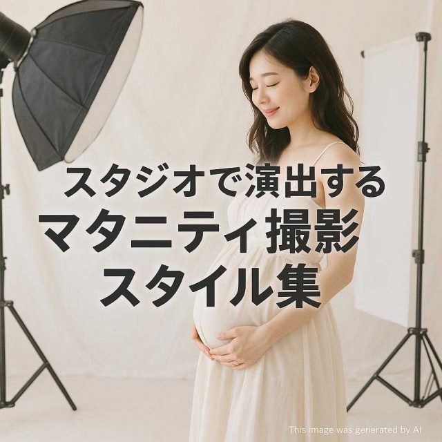 スタジオで演出するマタニティ撮影スタイル集