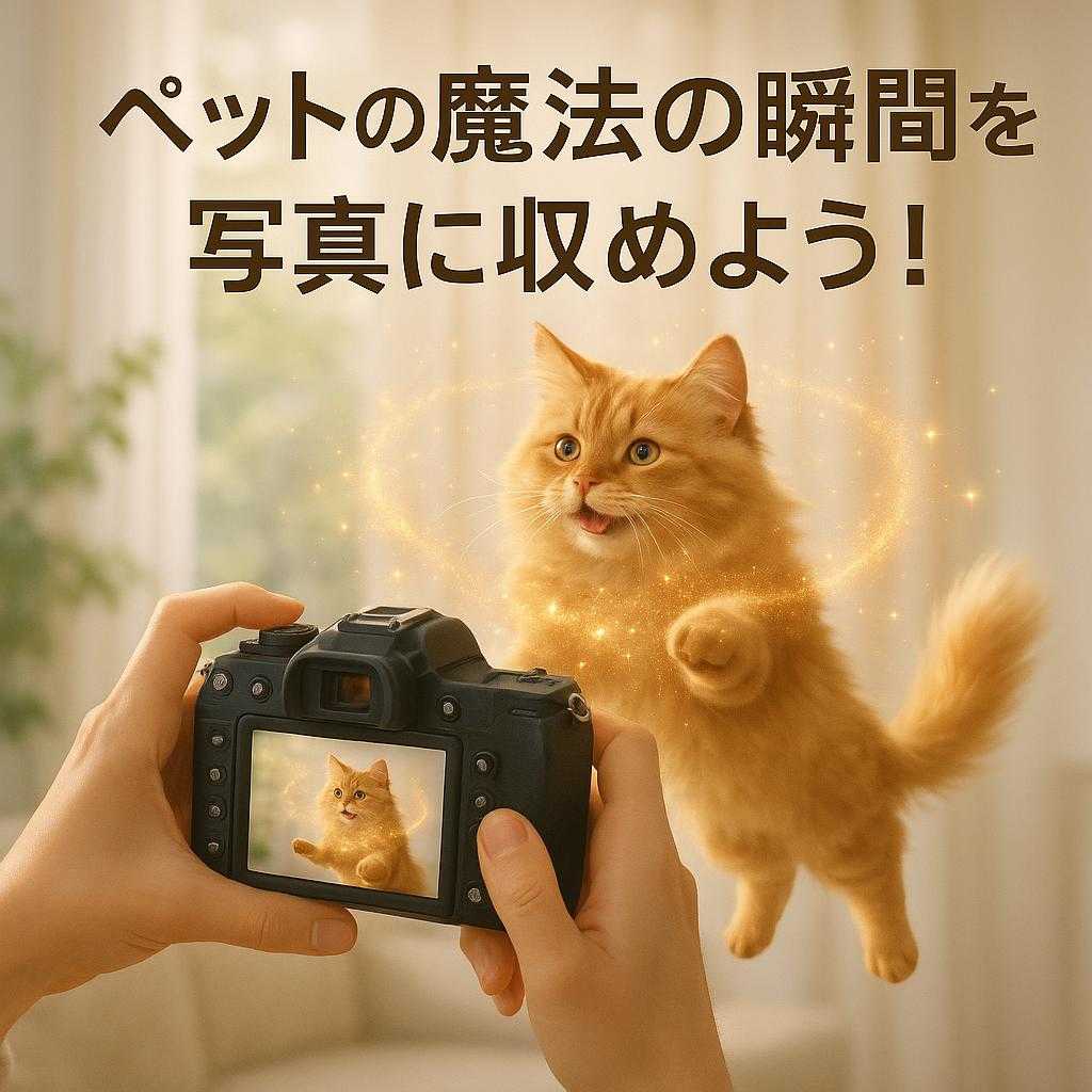ペットの魔法の瞬間を写真に収めよう！