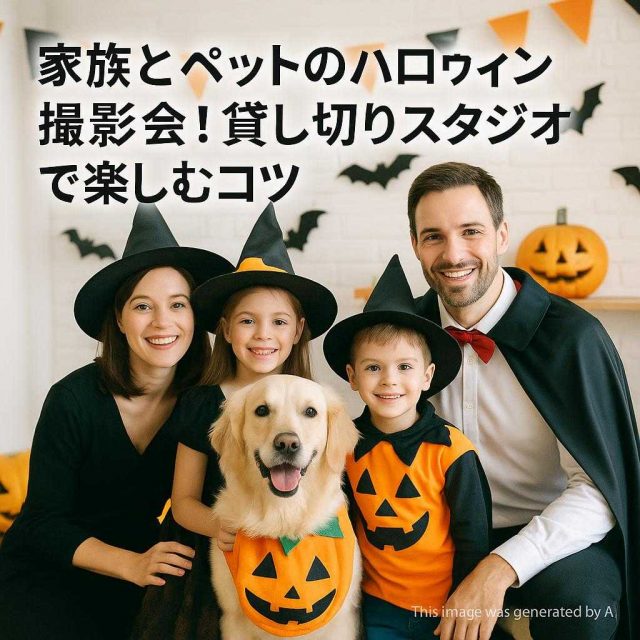 家族とペットのハロウィン撮影会！貸し切りスタジオで楽しむコツ