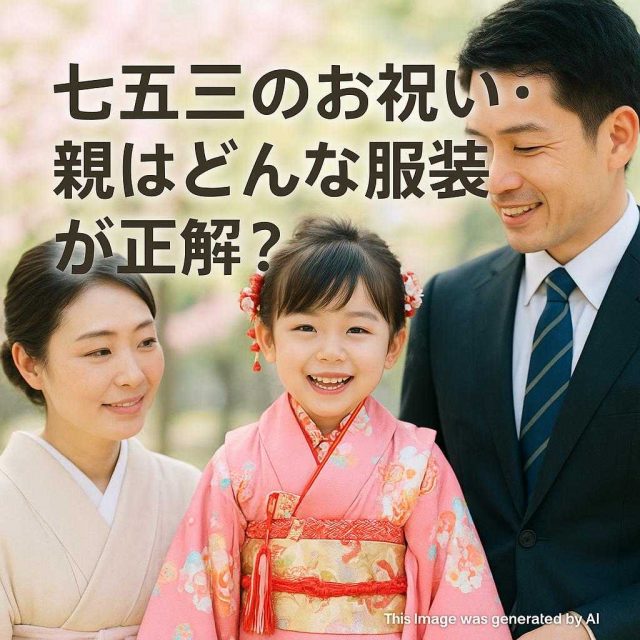 七五三のお祝い・親はどんな服装が正解？