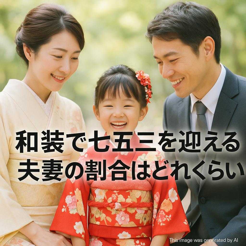 和装で七五三を迎える夫妻の割合はどれくらい?