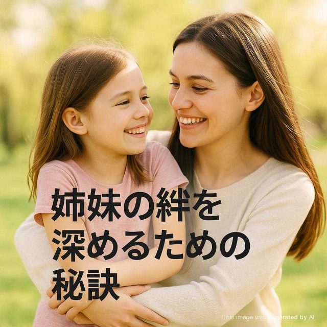 姉妹の絆を深めるための秘訣