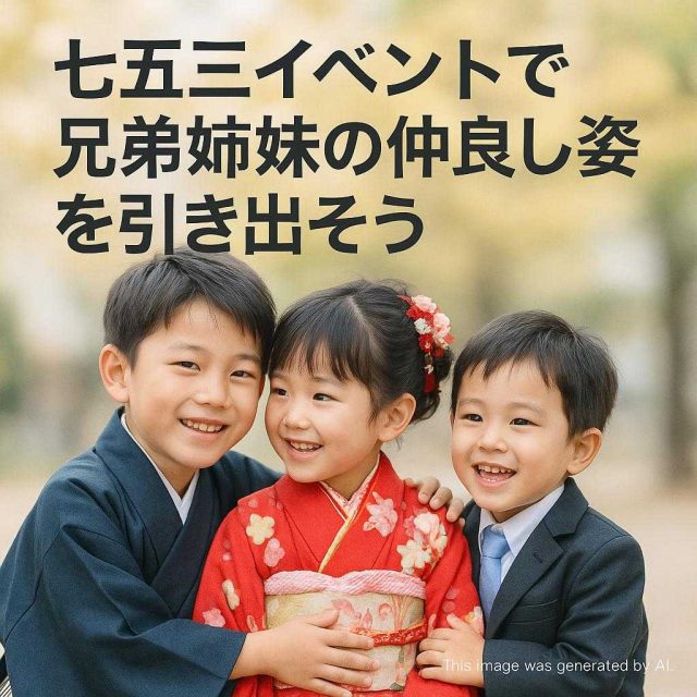 七五三イベントで兄弟姉妹の仲良し姿を引き出そう