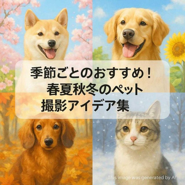 季節ごとのおすすめ！春夏秋冬のペット撮影アイデア集