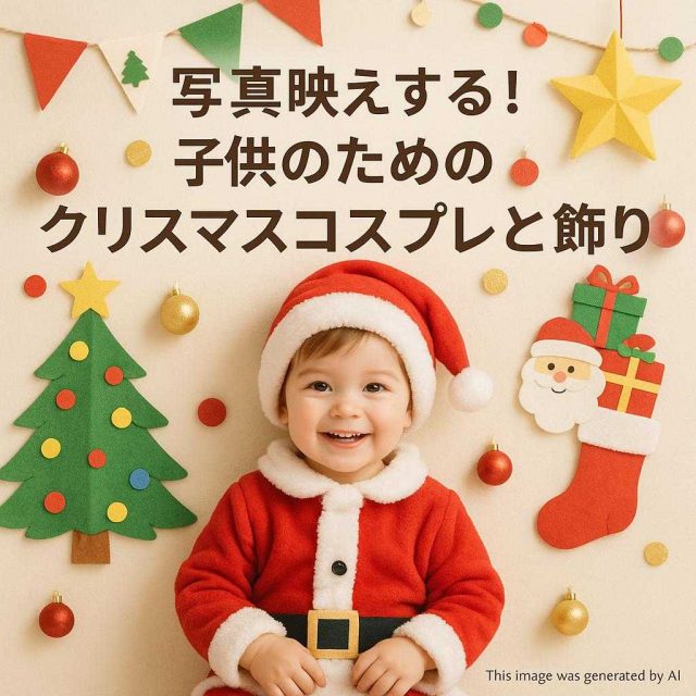 写真映えする！子供のためのクリスマスコスプレと飾り
