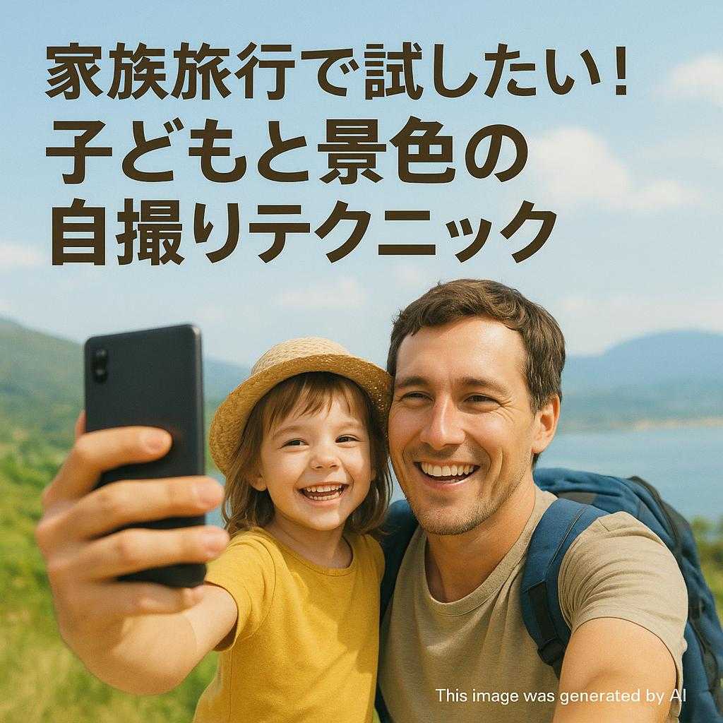 家族旅行で試したい！子どもと景色の自撮りテクニック