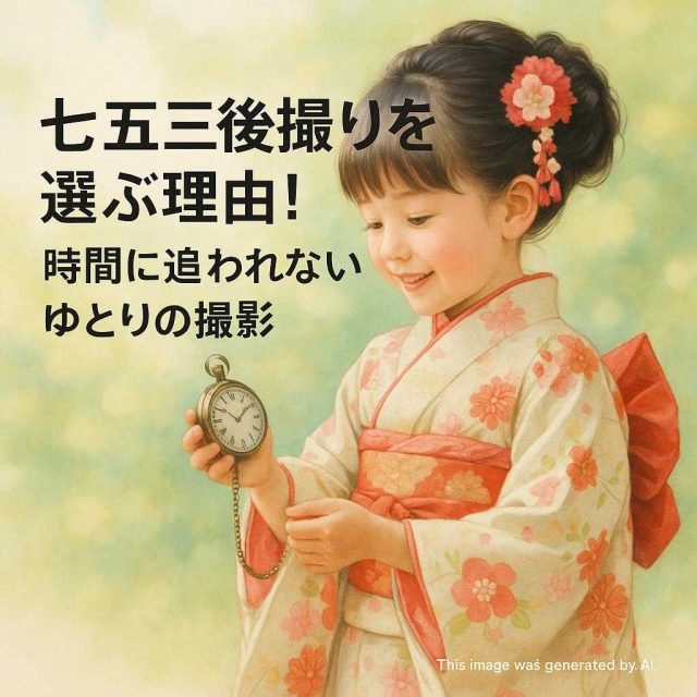七五三後撮りを選ぶ理由！時間に追われないゆとりの撮影