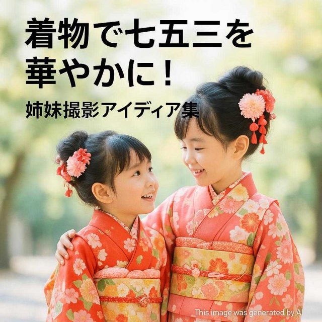 着物で七五三を華やかに！姉妹撮影アイディア集