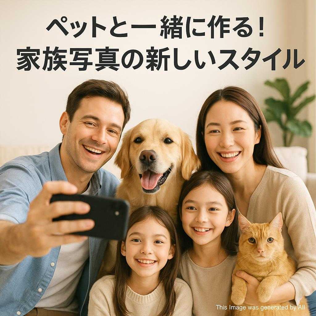 ペットと一緒に作る!家族写真の新しいスタイル