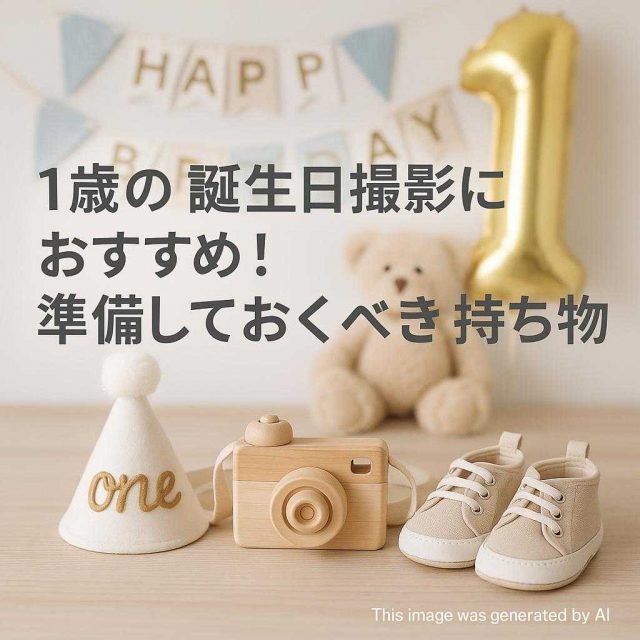 1歳の誕生日撮影におすすめ！準備しておくべき持ち物