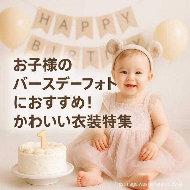 お子様のバースデーフォトにおすすめ！かわいい衣装特集