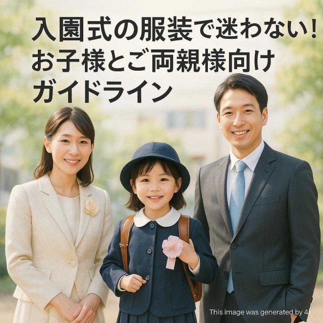 入園式の服装で迷わない！お子様とご両親様向けガイドライン