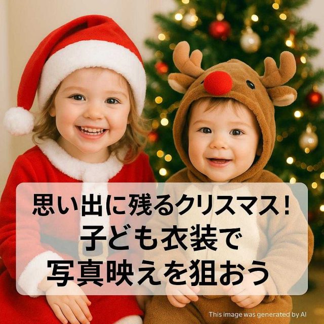 思い出に残るクリスマス！子ども衣装で写真映えを狙おう