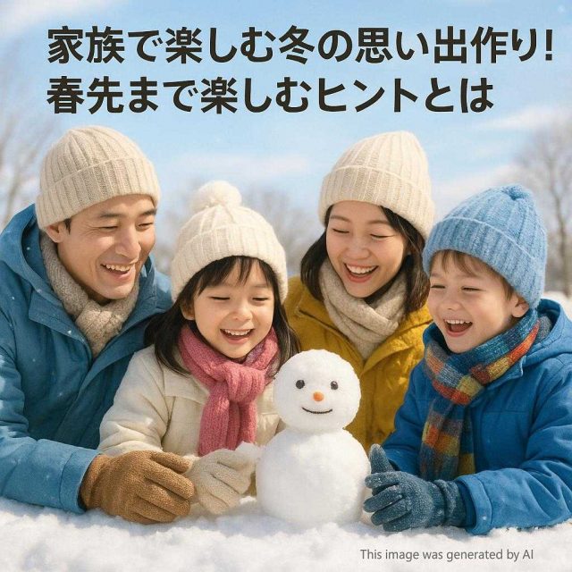 家族で楽しむ冬の思い出作り！春先までの楽しむヒントとは