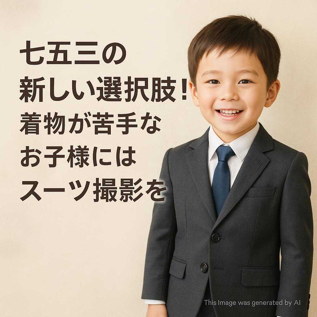 七五三の新しい選択肢!着物が苦手なお子様にはスーツ撮影を
