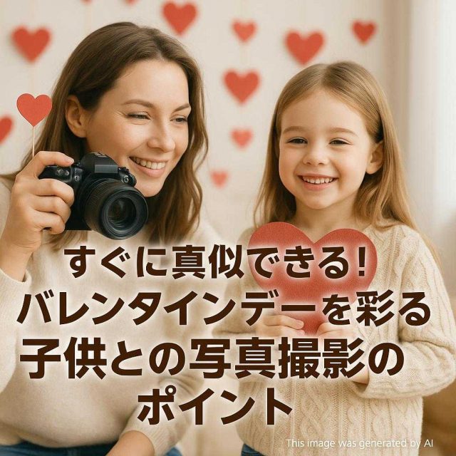 すぐに真似できる！バレンタインデーを彩る子供との写真撮影のポイント