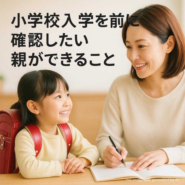 小学校入学を前に確認したい親ができること