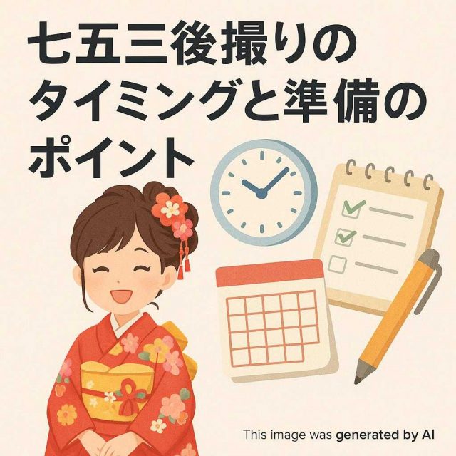 七五三後撮りのタイミングと準備のポイント