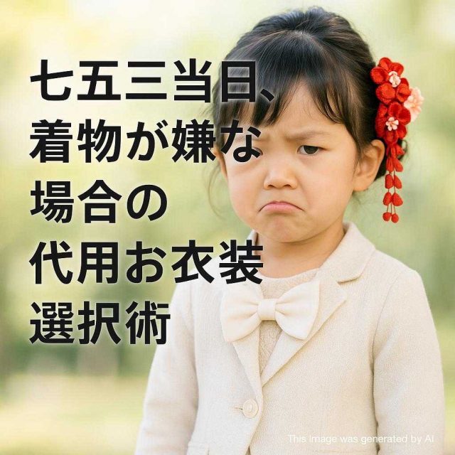 七五三当日、着物が嫌な場合の代用お衣装選択術