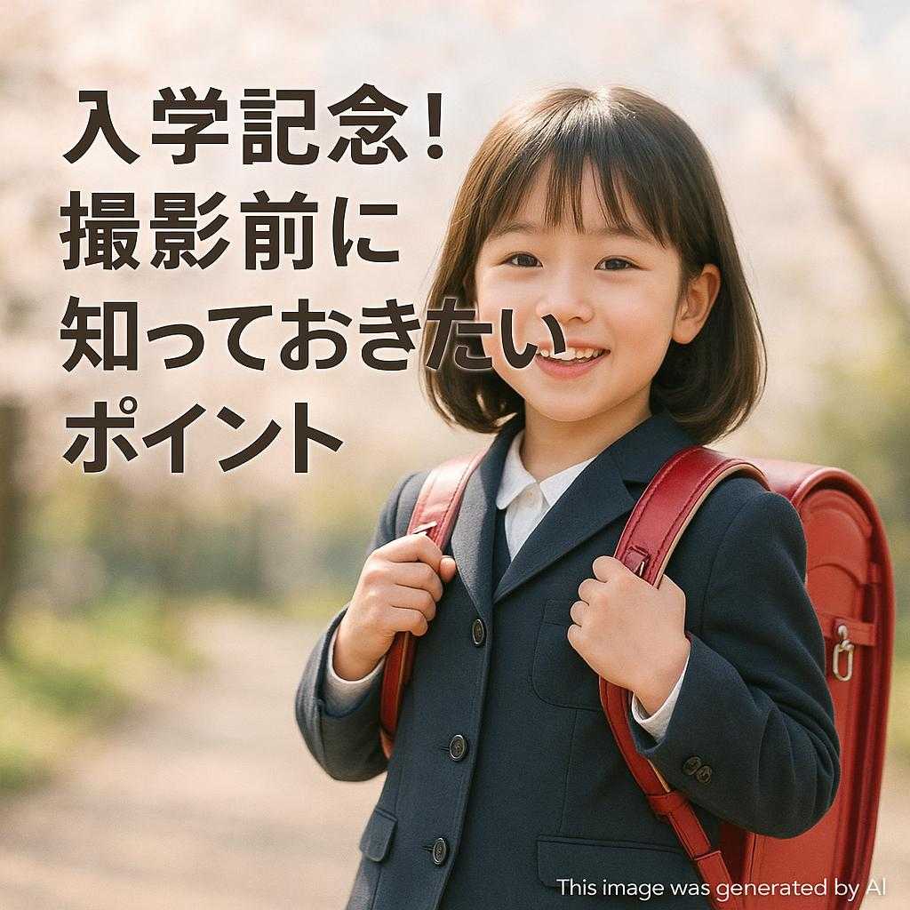 入学記念！撮影前に知っておきたいポイント