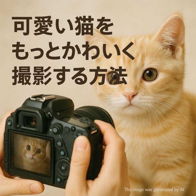 可愛い猫をもっとかわいく撮影する方法