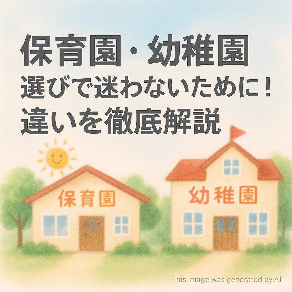保育園・幼稚園選びで迷わないために!違いを徹底解説
