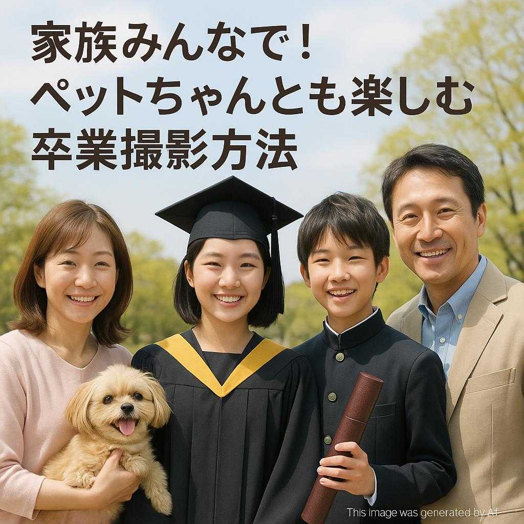 家族みんなで!ペットちゃんとも楽しむ卒業撮影方法