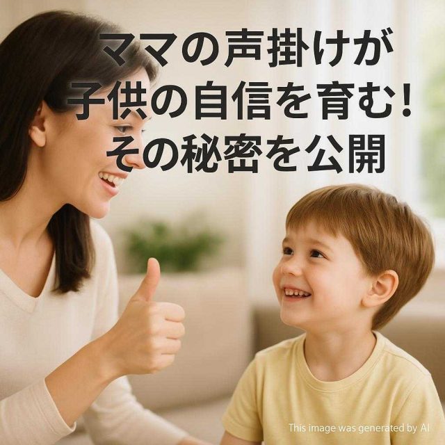 ママの声掛けが子供の自信を育む！その秘密を公開