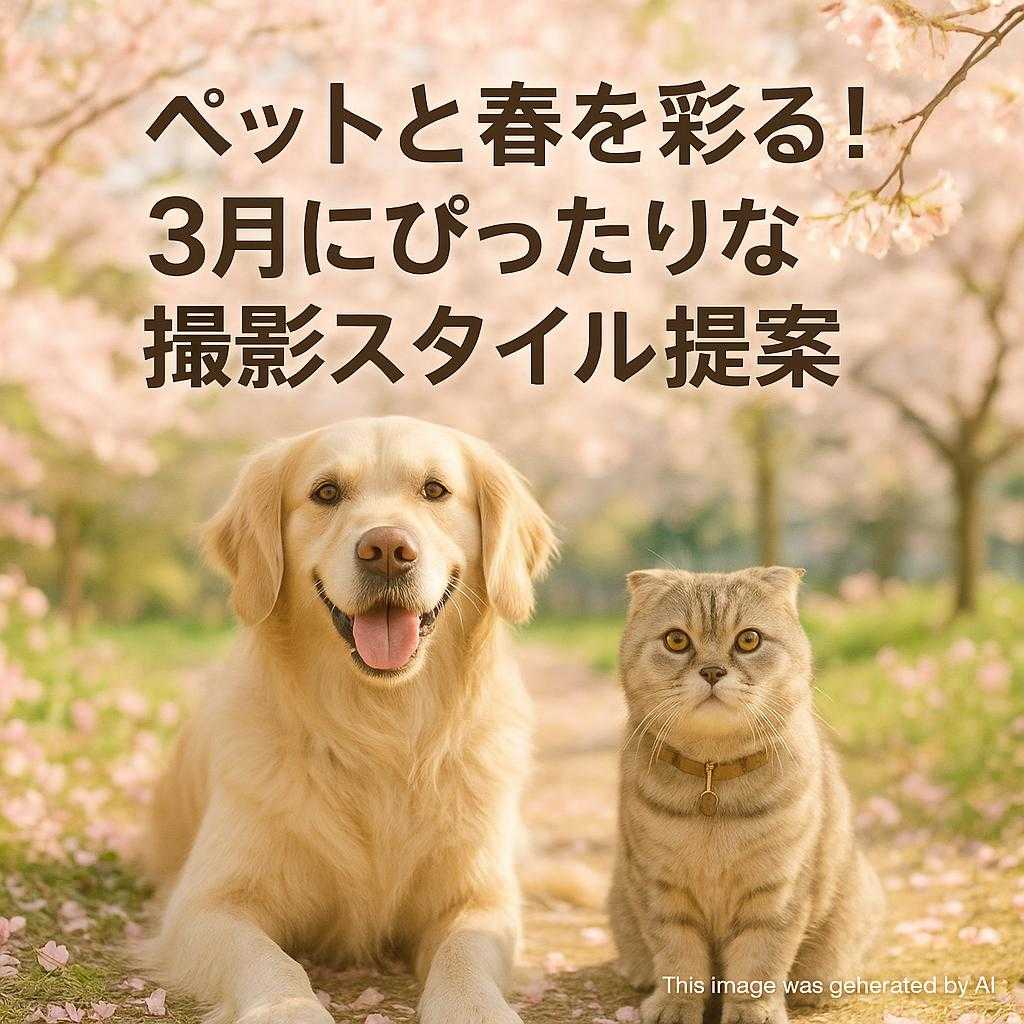 ペットと春を彩る！3月にぴったりな撮影スタイル提案