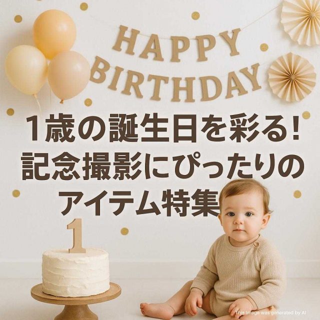 1歳の誕生日を彩る！記念撮影にぴったりのアイテム特集